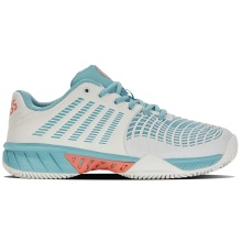 KSwiss Tennis Shoes Express Light 3 Clay/Sand Court White/Light Blue Women